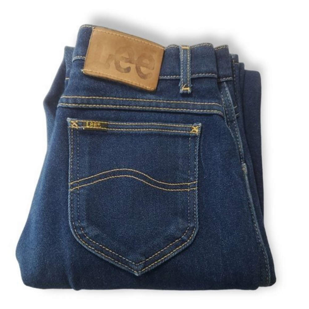 Vintage LEE Riders Dark Blue Denim Mom Jeans Size 12 MED Made In USA 28.5 x 32